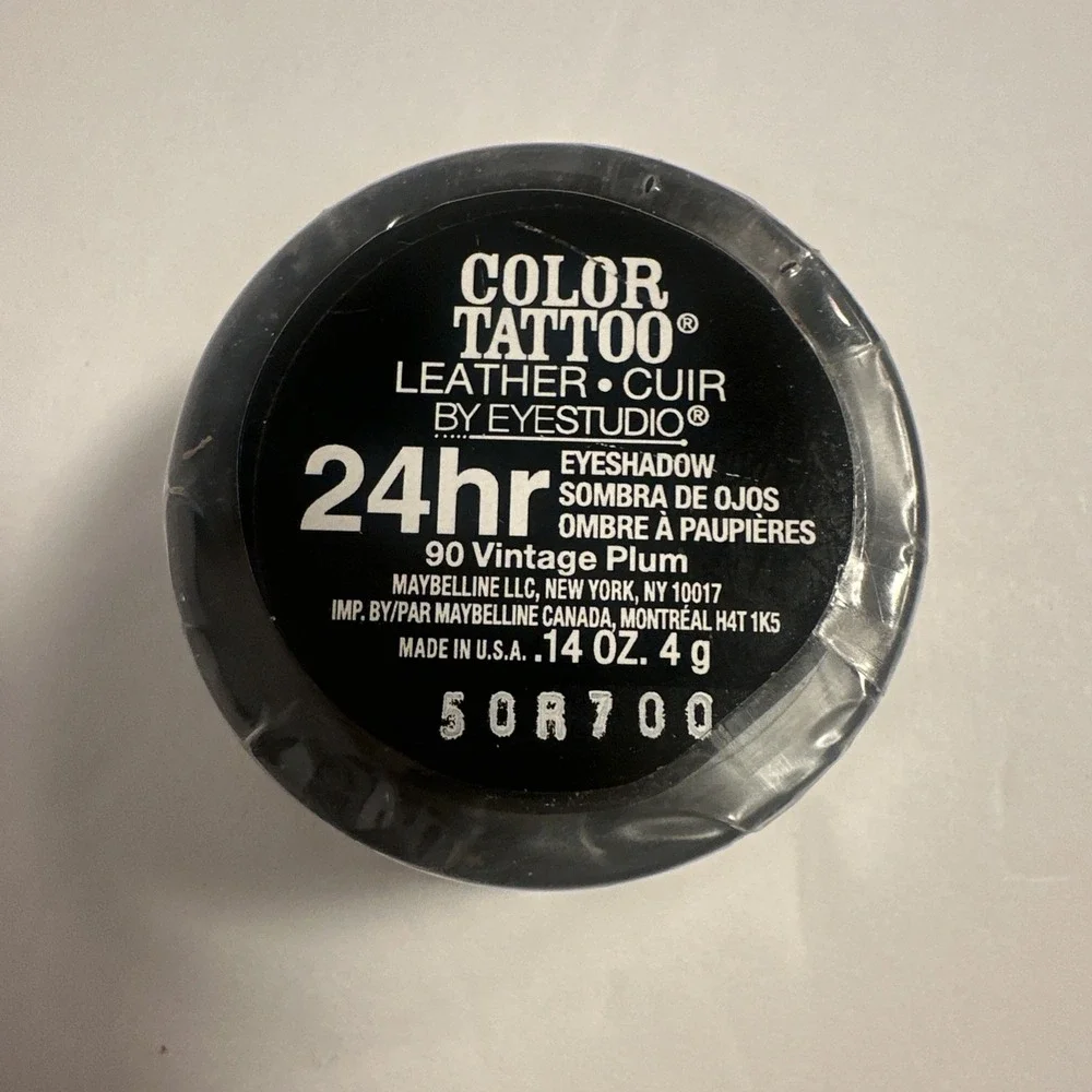SEALED Maybelline Color Tattoo Eye Shadow Cream Gel 90 Vintage Plum 24 Hr